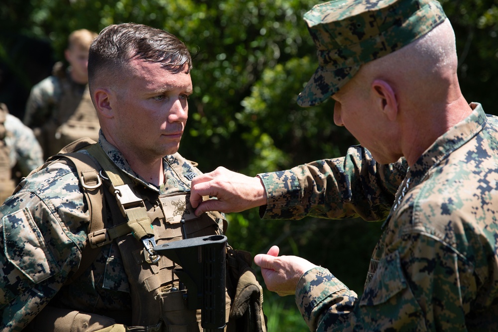 Gen. Smith Awards and Promotes Sgt. Nott