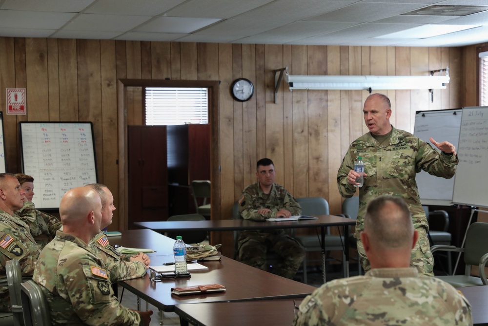 Maj. Gen. Richard &quot;Dwayne&quot; Wilson Visits 213th RSG Staff During Annual Training