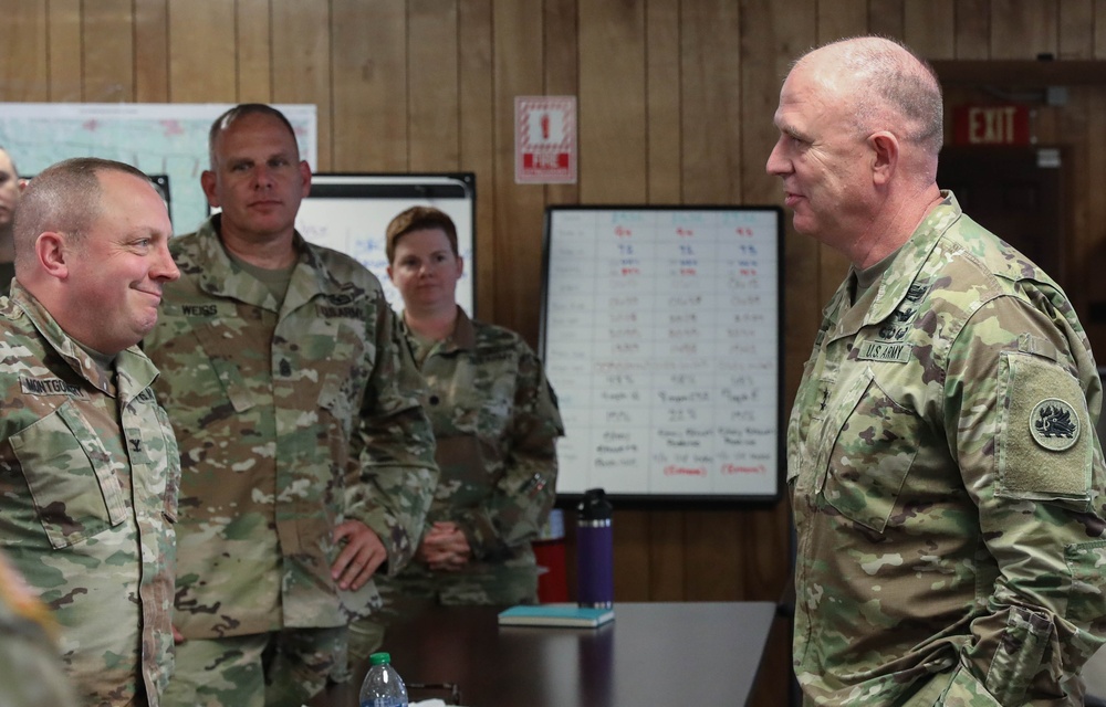 Maj. Gen. Richard &quot;Dwayne&quot; Wilson Visits 213th RSG Staff During Annual Training