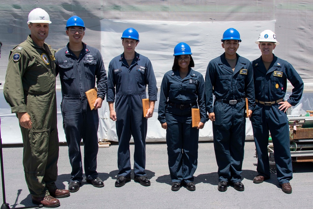 USS Tripoli Awards Sailors of the Quarter