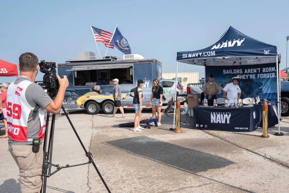 Navy Talent Acquisition Group Northern Plains participates at the IndyCar Race Weekend at Iowa Speedway.