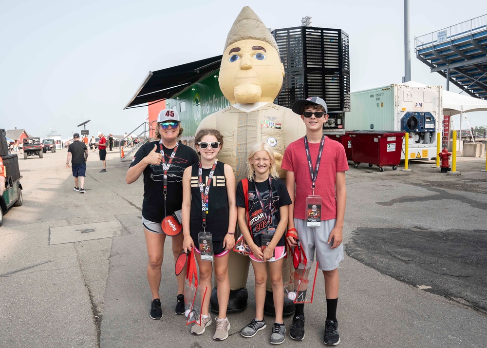 Navy Talent Acquisition Group Northern Plains participates at the IndyCar Race Weekend at Iowa Speedway.