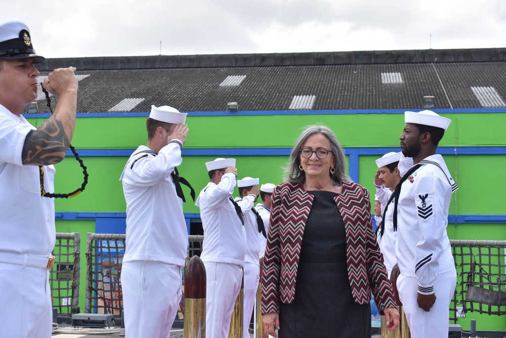 USS Detroit Welcomes U.S. Ambassador for Ship Tour