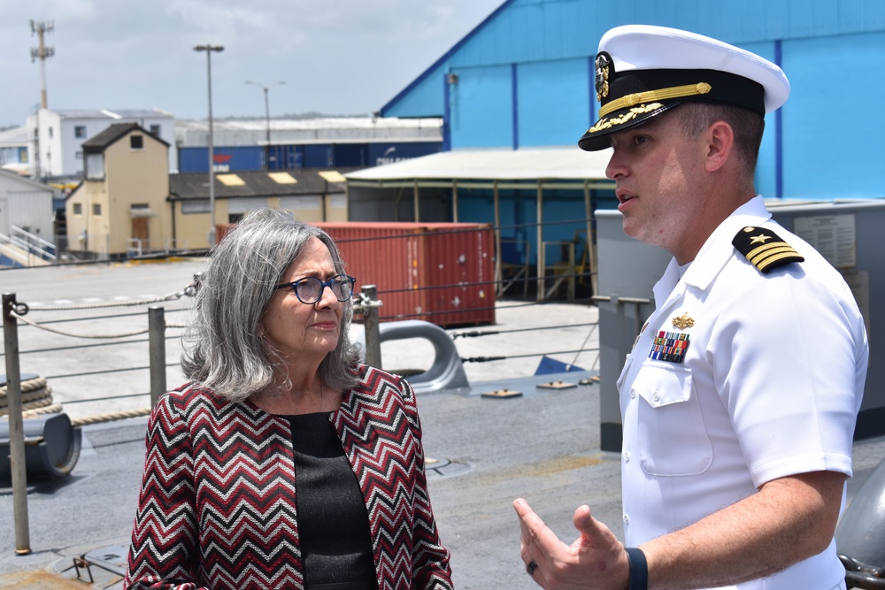 USS Detroit Welcomes U.S. Ambassador for Ship Tour