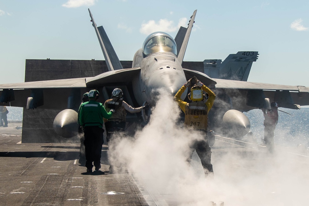 USS Ronald Reagan (CVN 76) conducts flight operations in support of Talisman Sabre 23