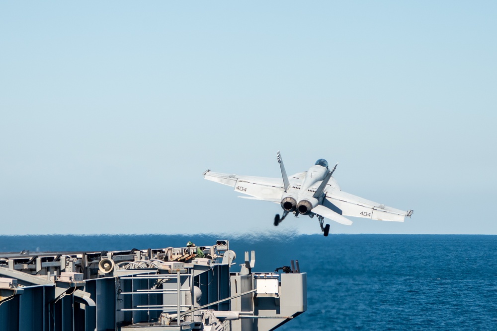 USS Ronald Reagan (CVN 76) conducts flight operations in support of Talisman Sabre 23