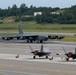 B-52s and 5th-Gen Fighters conduct training sorties above Alaska