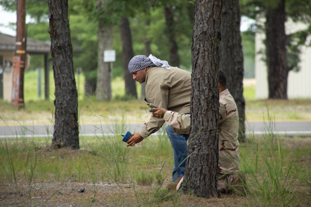 Simulated OPFOR Member Prepares to Ambush Unit