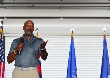 Retired Chief Master Sgt. of the Air Force #18 Visits Team Hickam