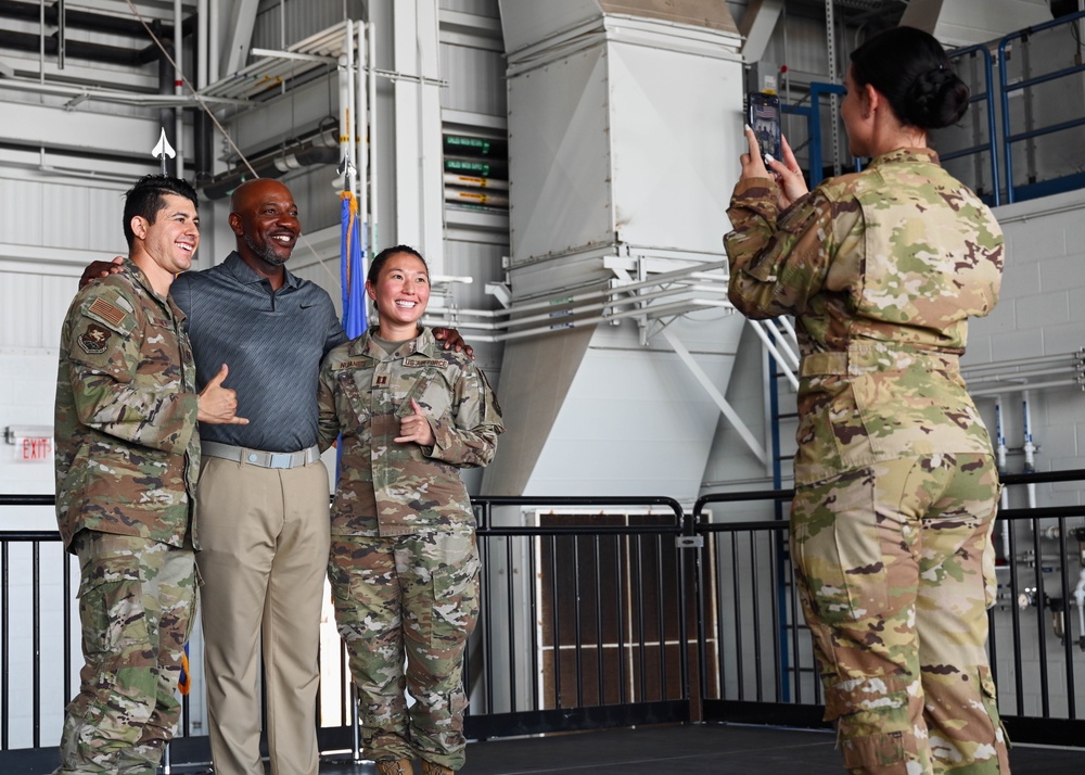 Retired Chief Master Sgt. of the Air Force #18 Visits Team Hickam