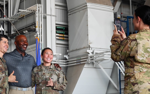 Retired Chief Master Sgt. of the Air Force #18 Visits Team Hickam