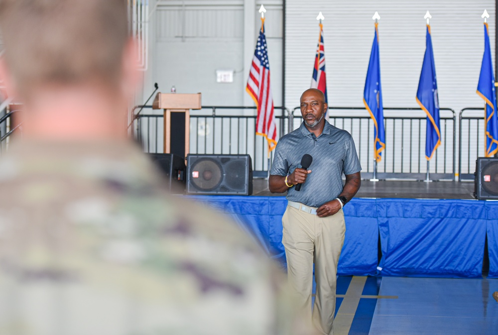 Retired Chief Master Sgt. of the Air Force #18 Visits Team Hickam