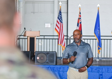 Retired Chief Master Sgt. of the Air Force #18 Visits Team Hickam