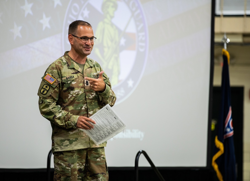 Ohio National Guard conducts senior enlisted leader change of responsibility ceremony