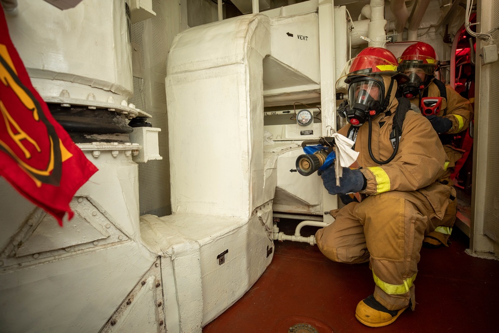 USS Roosevelt Conducts Damage Control Training in the Baltic Sea