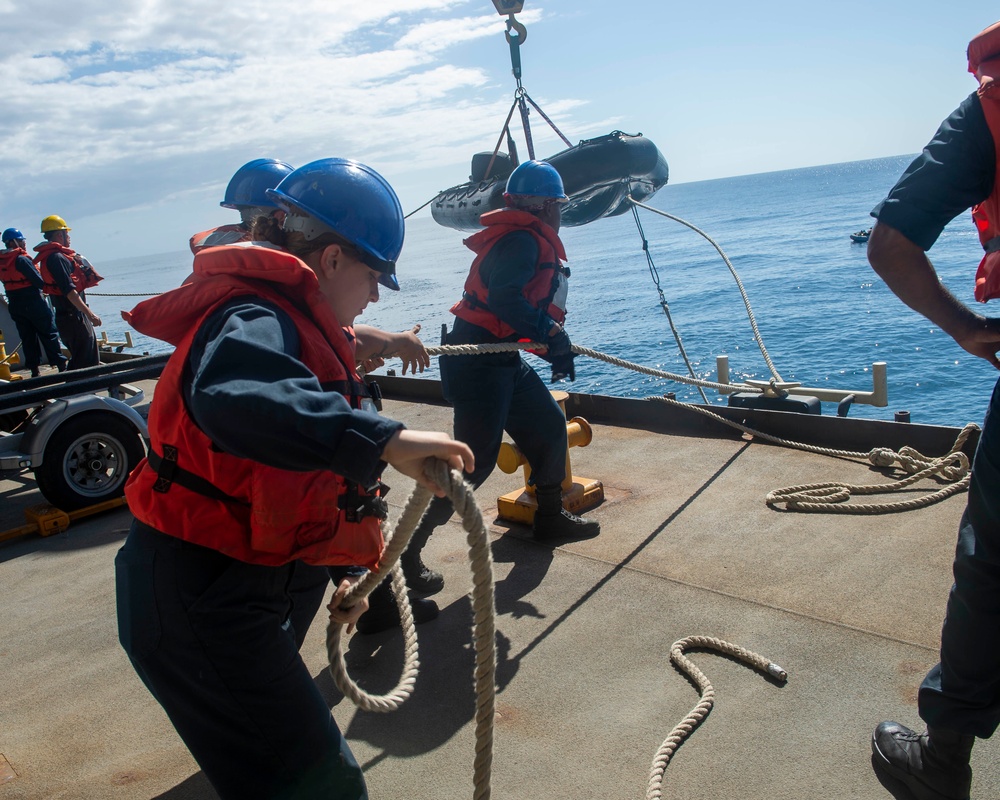 USS Miguel Keith Conducts Boat Operations