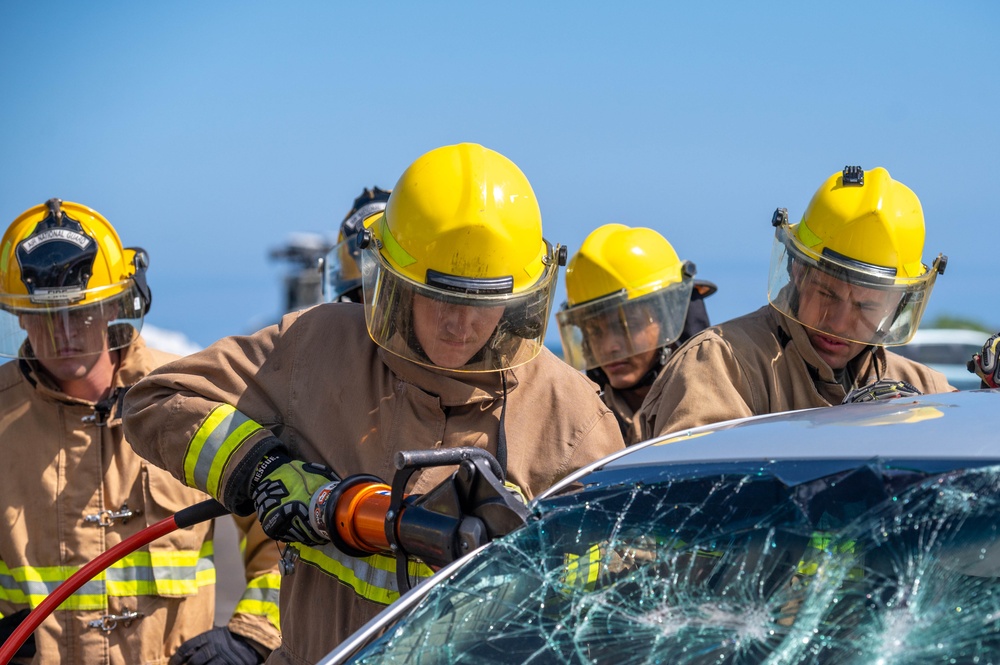 134th firefighters train with Marine firefighters in Oahu