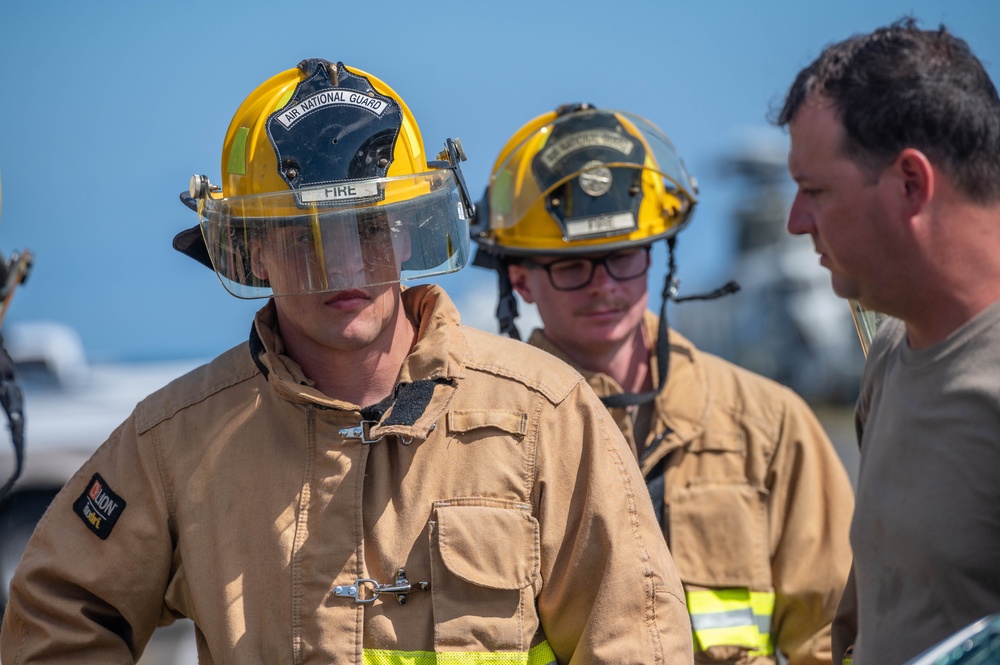 134th firefighters train with Marine firefighters in Oahu