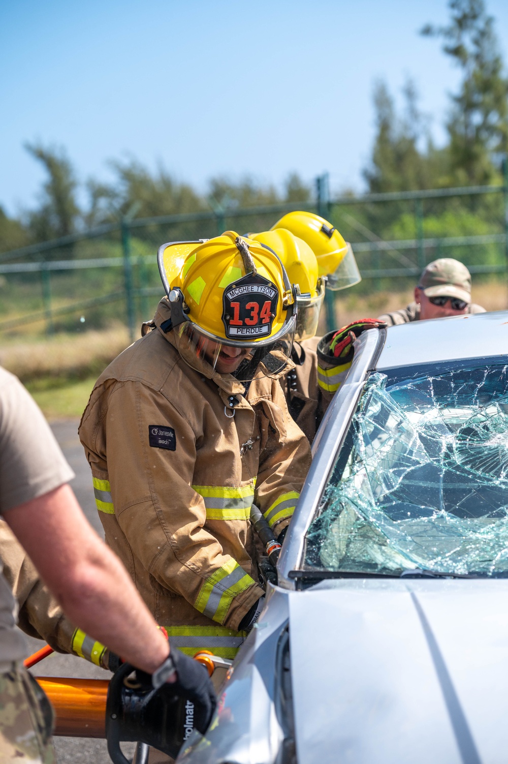 134th firefighters train with Marine firefighters in Oahu