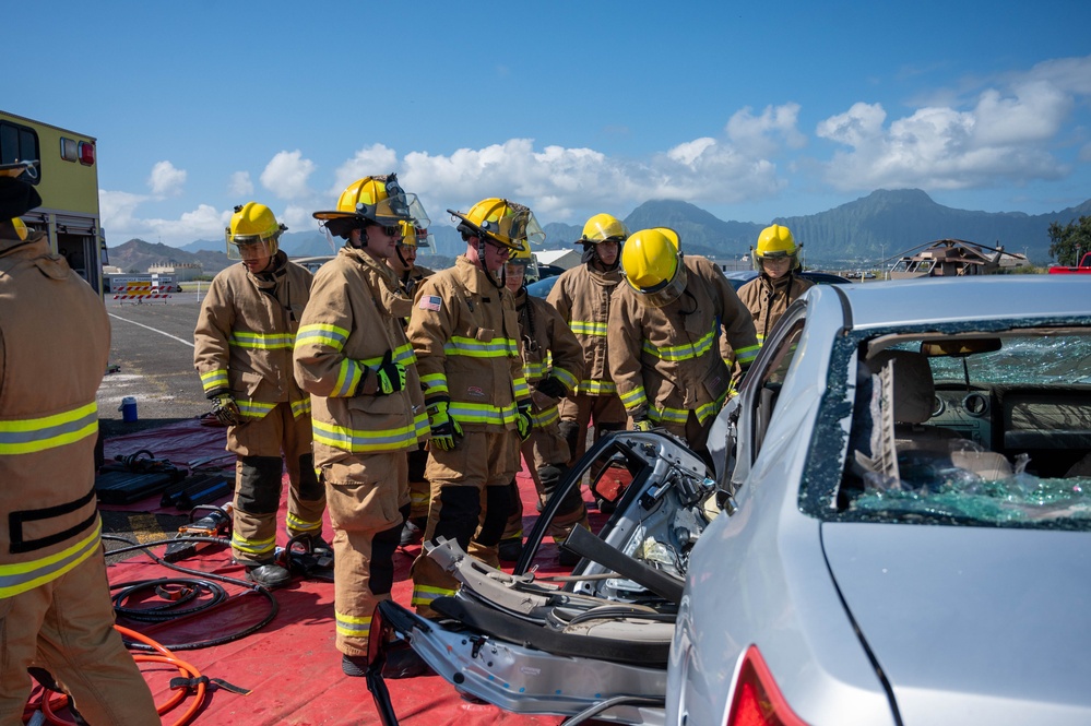 134th firefighters train with Marine firefighters in Oahu