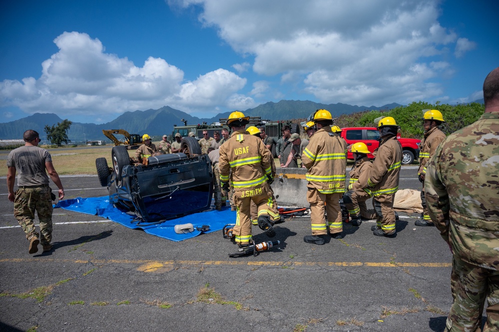 134th firefighters train with Marine firefighters in Oahu