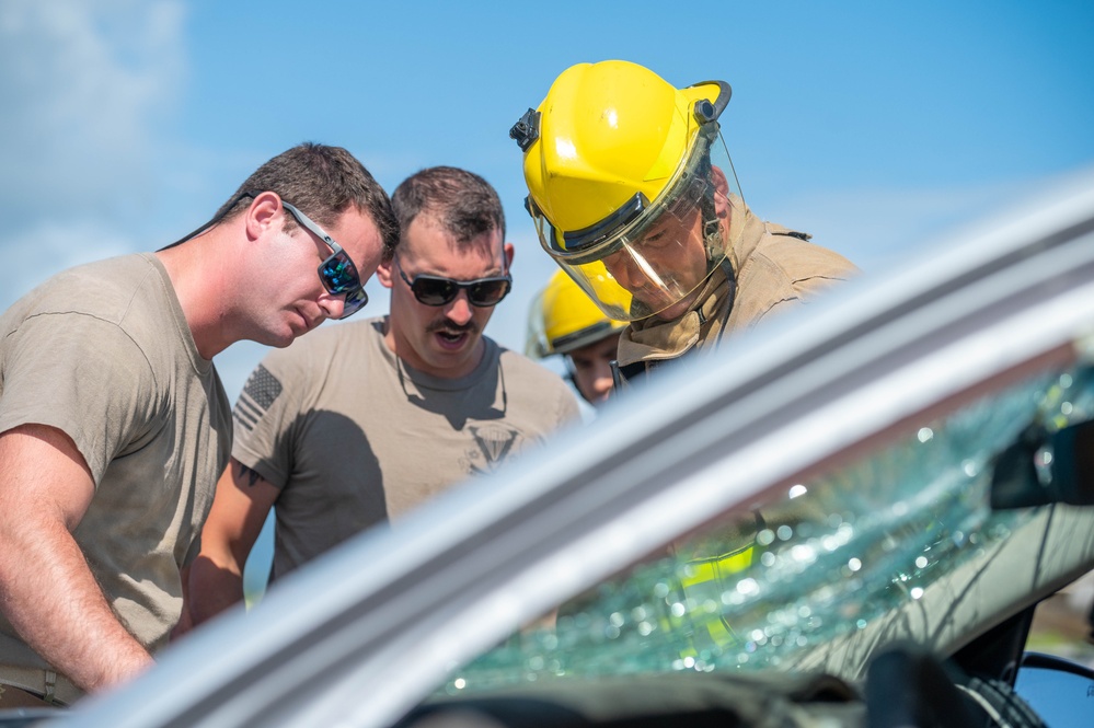 134th firefighters train with Marine firefighters in Oahu