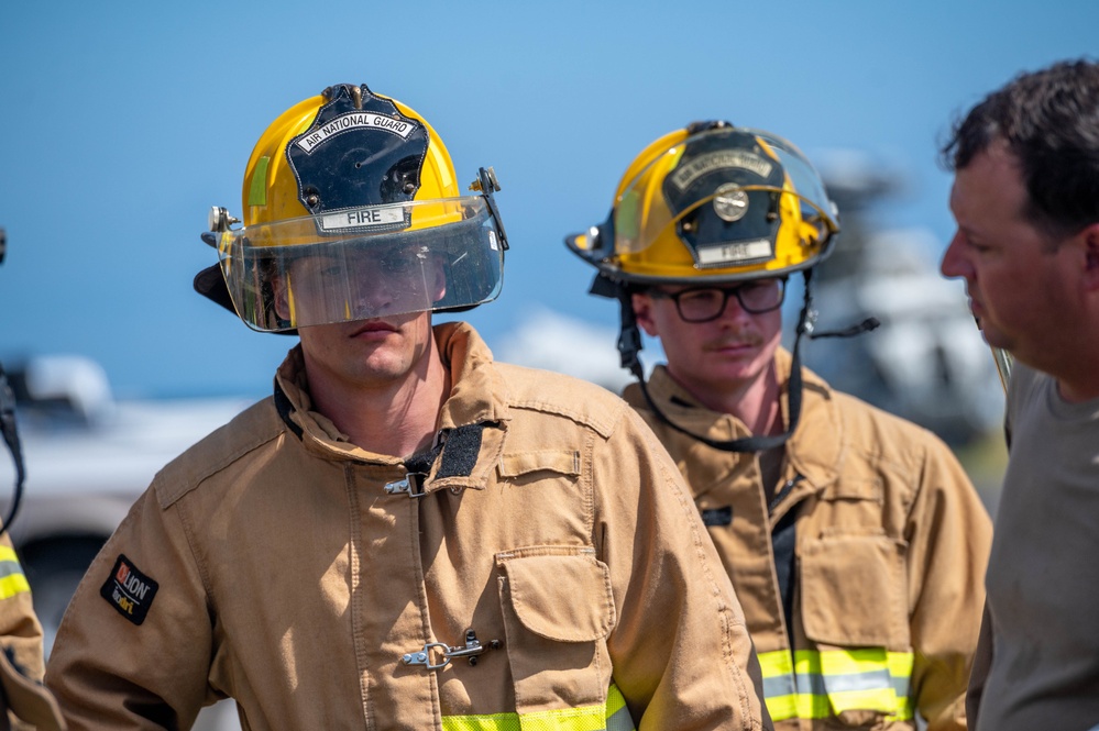 134th firefighters train with Marine firefighters in Oahu