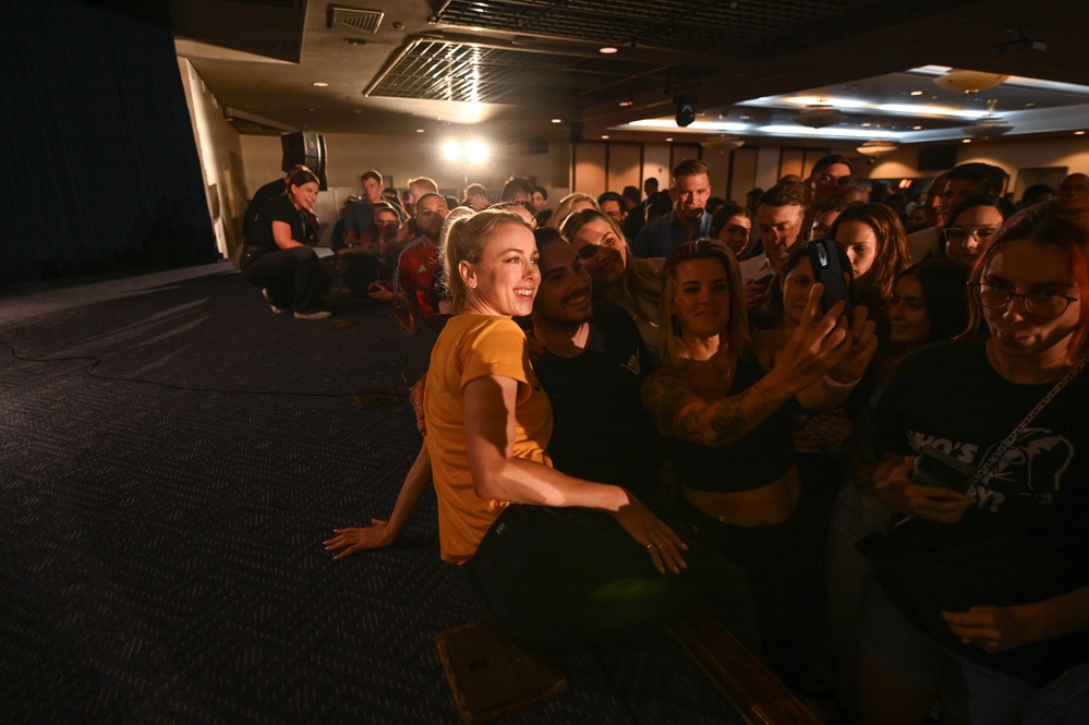 Comedian Iliza Shlesinger visits Yokota