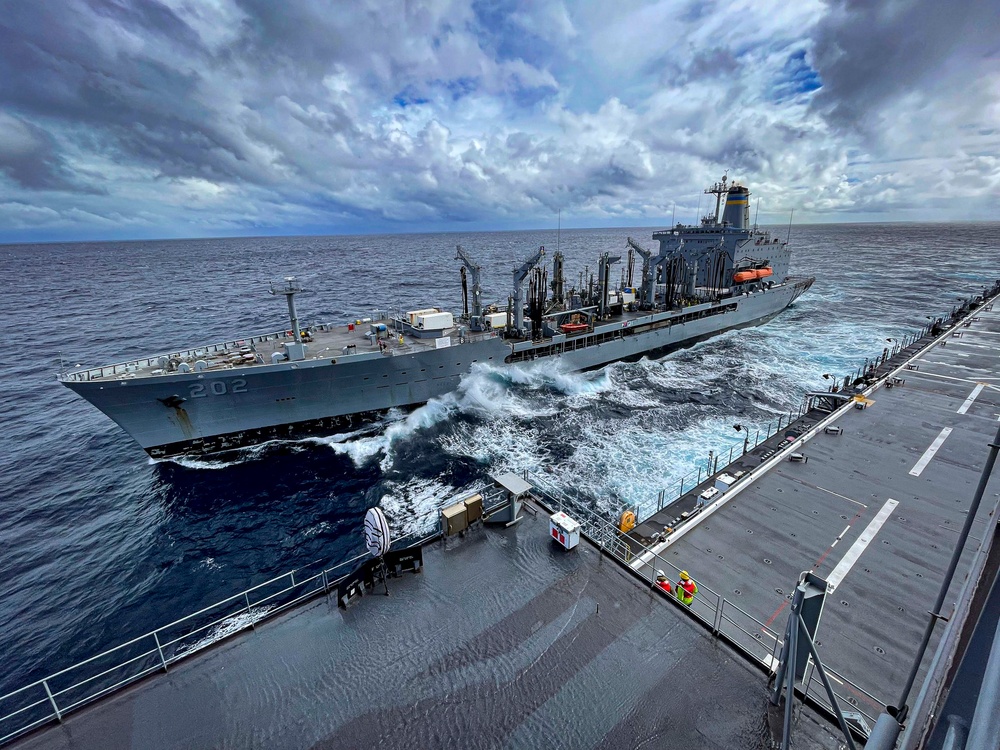 USS Miguel Keith Conducts Replenishment at Sea with USNS Yukon