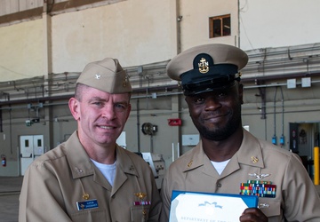 Sailors receive Awards at Quarters