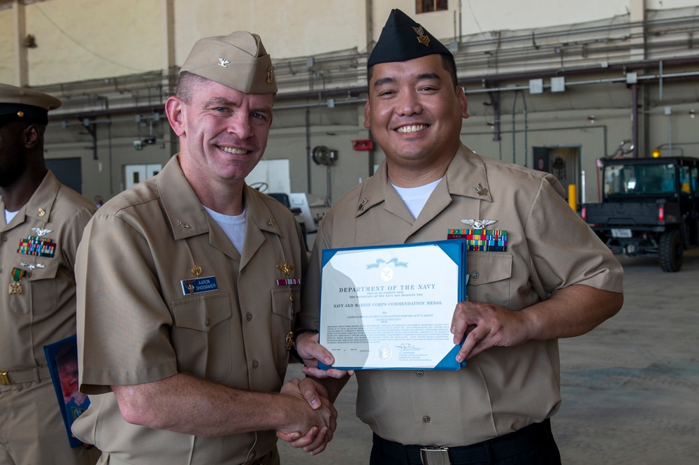 Sailors receive Awards at Quarters