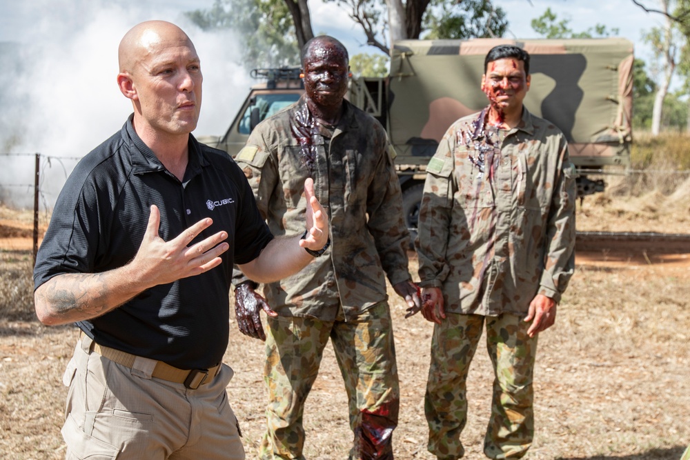 Soldiers conduct field maneuvers during Talisman Sabre 23