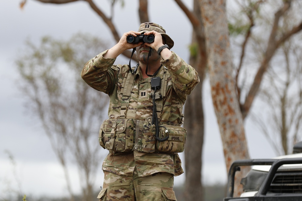 Soldiers conduct field maneuvers during Talisman Sabre 23