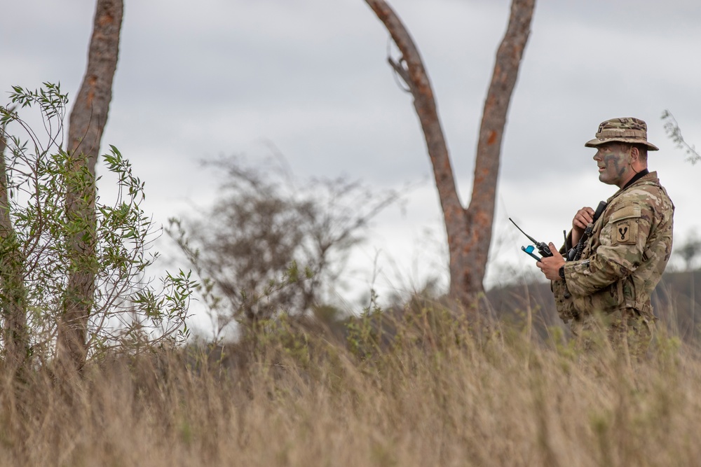 Soldiers conduct field maneuvers during Talisman Sabre 23