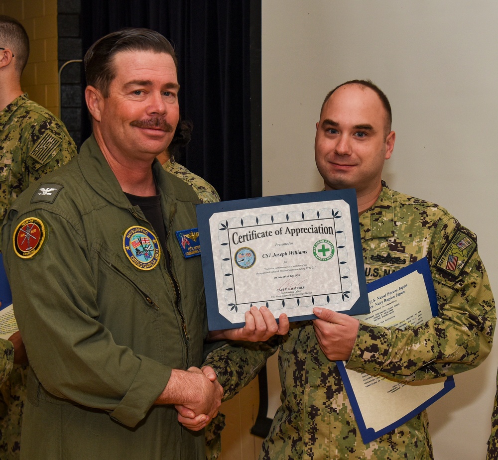 NSF Diego Garcia Awards at Quarters - July