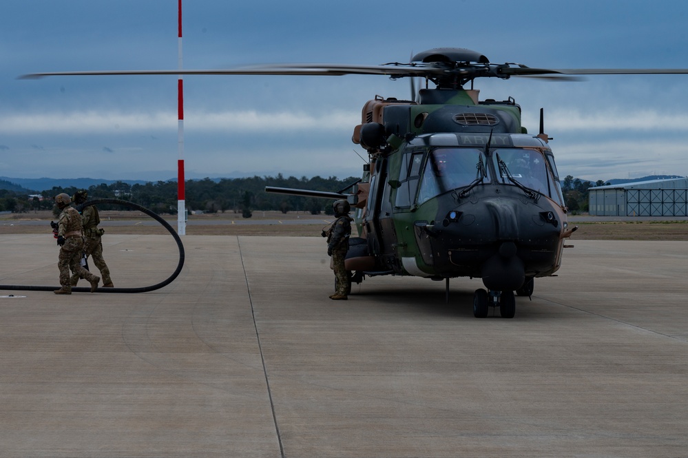 Talisman Sabre 23 | Australian Army 6th Aviation Regiment and 18th LRS conduct FARP operations