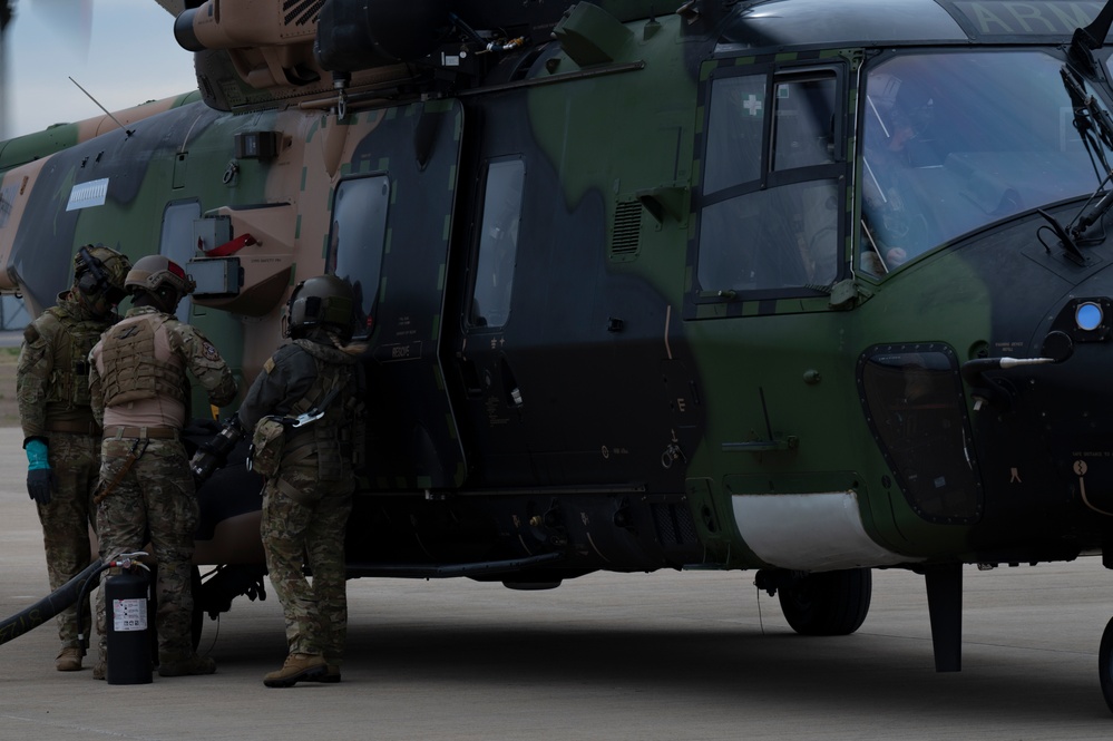 Talisman Sabre 23 | Australian Army 6th Aviation Regiment and 18th LRS conduct FARP operations