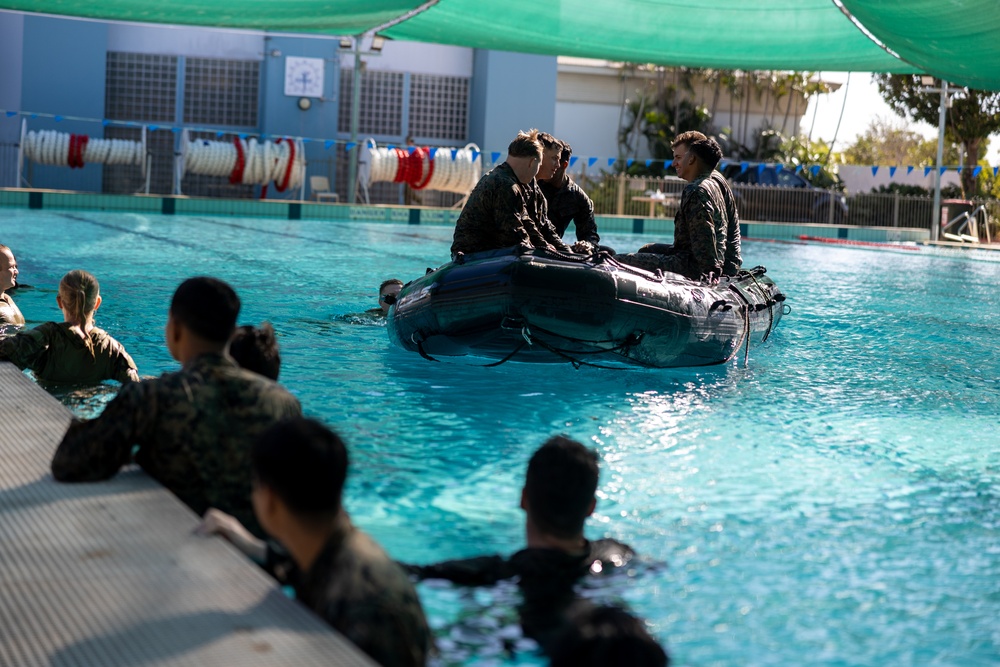 MRF-D Marines and Australian Army Soldiers conduct water survival training