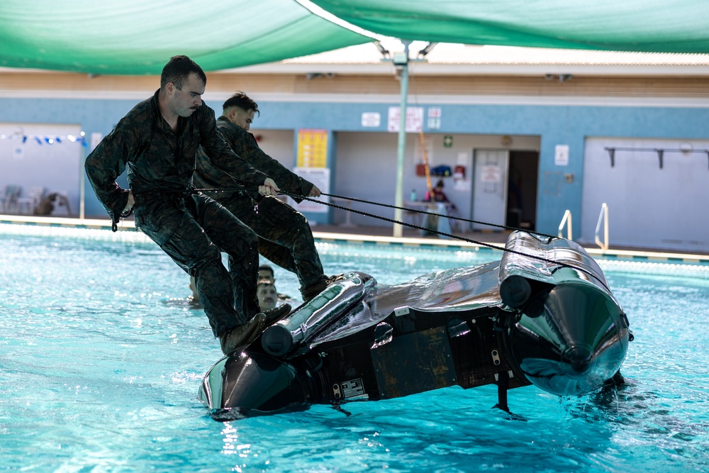 MRF-D Marines and Australian Army Soldiers conduct water survival training