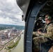 Helicopter flight over Pittsburgh District locks, dams, reservoirs