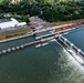 Helicopter flight over Pittsburgh District locks, dams, reservoirs