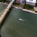 Helicopter flight over Pittsburgh District locks, dams, reservoirs