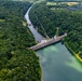 Helicopter flight over Pittsburgh District locks, dams, reservoirs