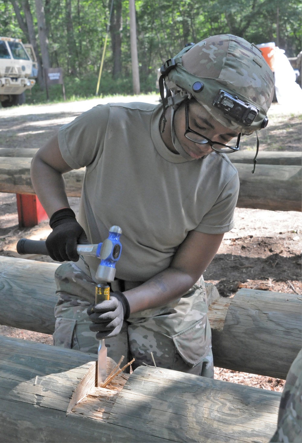 FORT DIX- US Army Reserve Warrior Exercise (WAREX) Obstacle Course Repair