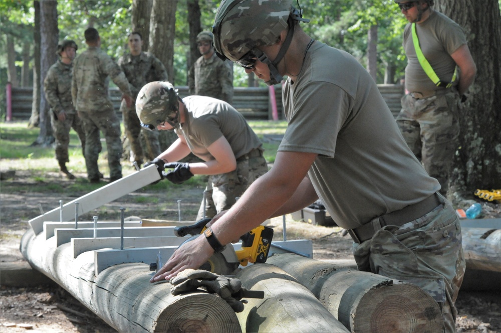 FORT DIX- US Army Reserve Warrior Exercise (WAREX) Obstacle Course Repair