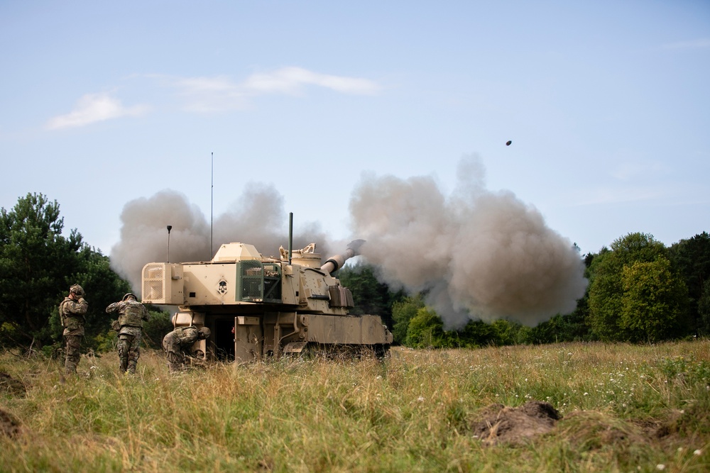 Task Force Ivy Soldiers demonstrate firepower during multinational live-fire exercise Baltic Thunder in Lithuania