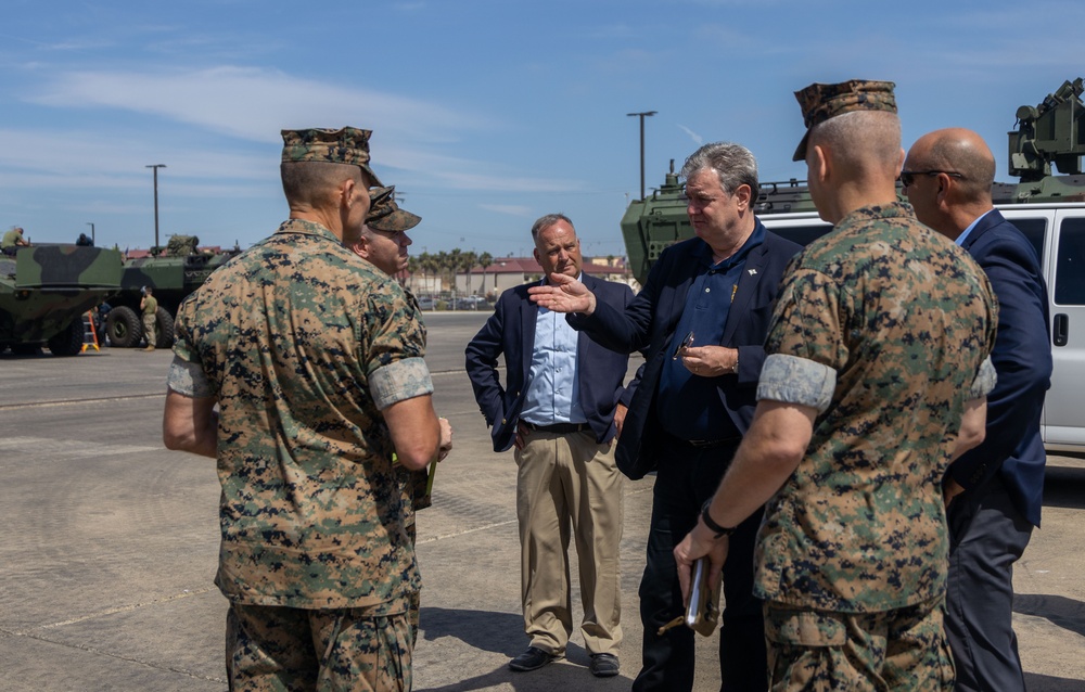 The 24th General Counsel of the Navy visits Camp Pendleton Marines