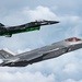 The F-35A Demo Team Flies in Formation with the Belgian F-16 Solo Display Team