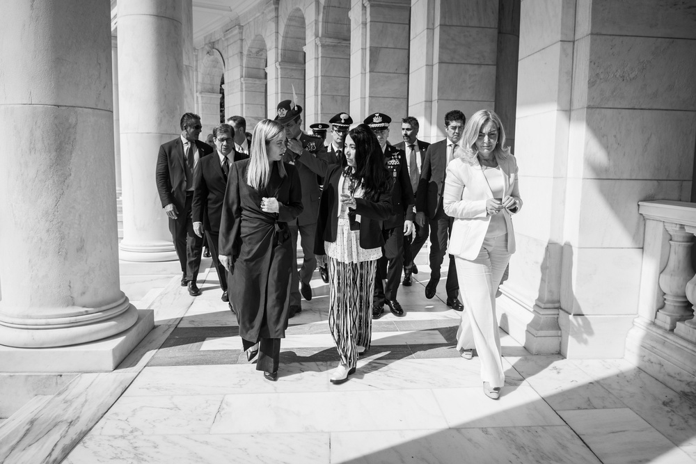 Italian Prime Minister Giorgia Meloni Visits Arlington National Cemetery