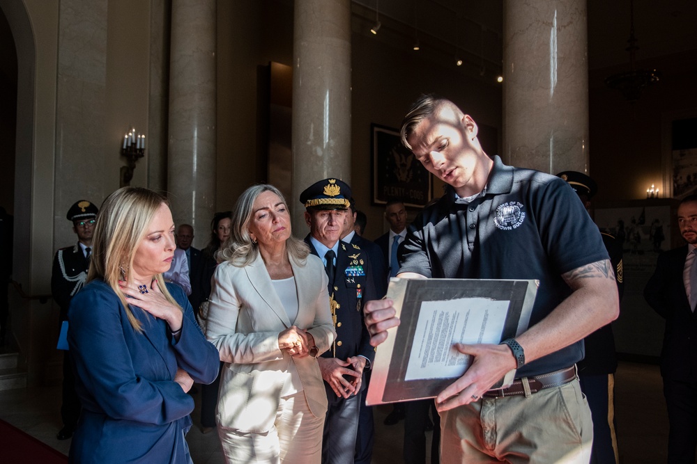 Italian Prime Minister Giorgia Meloni Visits Arlington National Cemetery